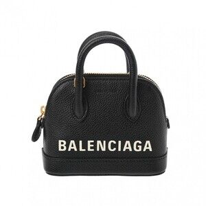 BALENCIAGA Ville Top Handle Black Calfskin Handbag